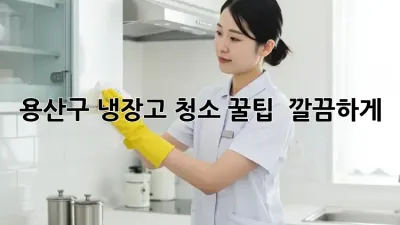 용산구 냉장고 청소 꿀팁 🍯✨ 깔끔하게!